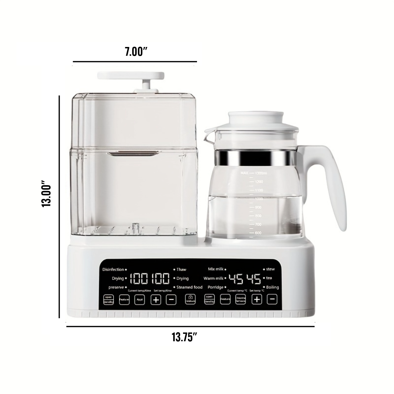 The Ultimate Baby Bottle & Beverage Station: 4-in-1 Sterilizer, Dryer, Warmer & Brewer Product Description
